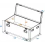 ROADINGER Universal Tour Case 120 cm ar riteņiem Professional 30126413