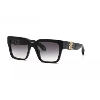 Roberto Cavalli sieviešu saulesbrilles SRC040M540700 54mm Butterfly Square melnas ar pelēku gradientu UV400