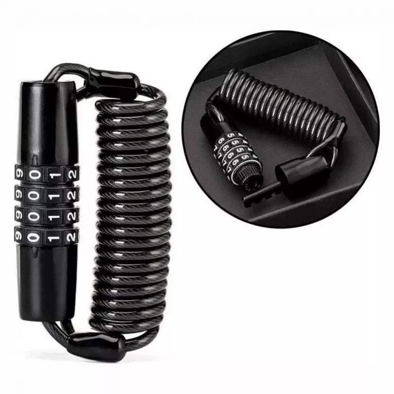 ROCKBROS T609 Velosipēda slēdzene ar 1,5 m kombinācijas trosi - Melna