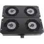 Rockstable 19 inch Cooling Element - Fan Tray - Built-in Fan - Steel - Black - 1 Piece - 2.92 kg (RS19-FT68)