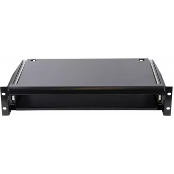 Rockstable 2U 19-inch Rack Drawer Unit - Heavy-Duty Steel - Black - SPCC Cold Rolled Steel - Sliding Drawer - 6,92 kg (RS19-TH02)
