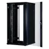 Rockstable 32 HE 19 collu servera skapis ar stikla durvīm - Brīvi stāvošs statīvs - 32U - 800 kg - Aizslēdzams - Montāžas sliedes - Regulējamas kājiņas (RS19-8832)