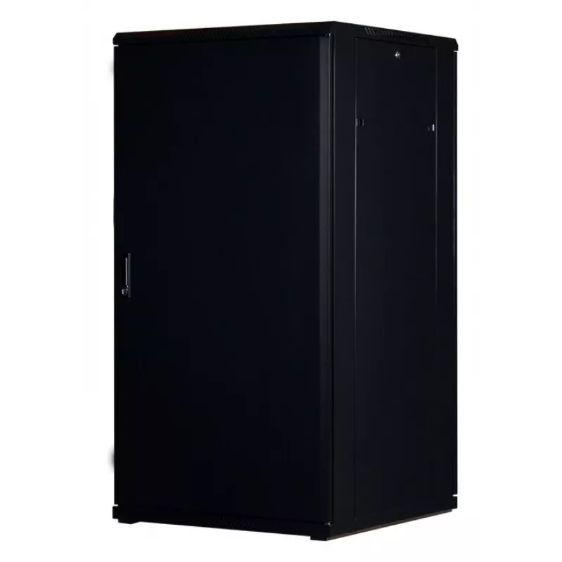 Rockstable 32 HE 19 collu servera skapis ar stikla durvīm - Brīvi stāvošs statīvs - 32U - 800 kg - Aizslēdzams - Montāžas sliedes - Regulējamas kājiņas (RS19-8832)