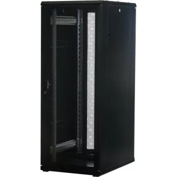 Rockstable 32U 19 inch Server Rack with Mesh Doors - Freestanding Frame - 32U - 800 kg - Lock - Mounting Rails - Adjustable Feet (RS19-6832PP)