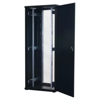 Rockstable 42U 19 collu servera skapis ar stikla durvīm - Brīvi stāvošs statīvs - 42U - 800 kg - Atslēgas slēdzene - Montāžas sliedes - Regulējamas kājas (RS19-8842)
