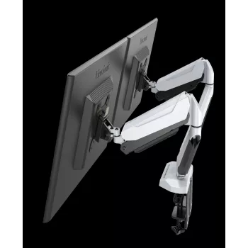 ROCKSTABLE RS-MM011W Professional Dual Monitor Mount - Clamp / Grommet - 16 kg - 38,1 cm (15 inch) - 81,3 cm (32 inch) - 100 x 100 mm - White