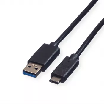ROLINE GREEN USB 3.2 Gen 1 kabelis, USB A-C, ST/ST, melns, 2 m (11.44.9012)