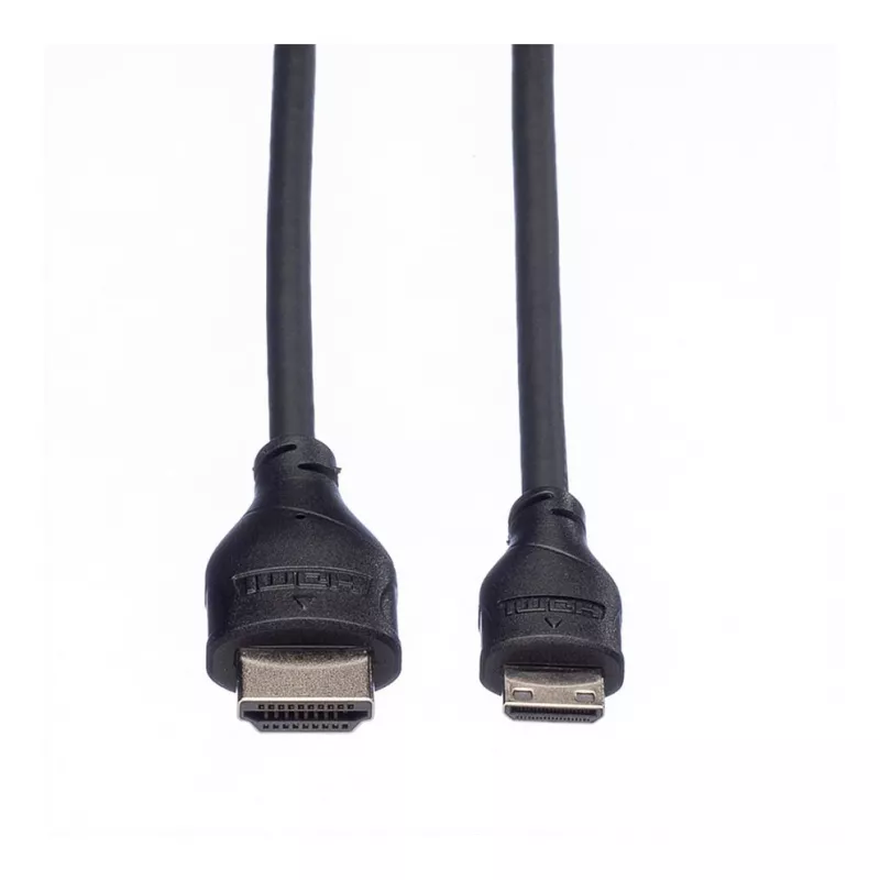 ROLINE HDMI High Speed kabelis ar Ethernet, HDMI Type A spraudnis uz Mini HDMI spraudnis, 2 m, 11.04.5580