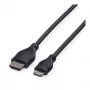 ROLINE HDMI High Speed Cable with Ethernet, HDMI Type A Male to Mini HDMI Type C Male, 1 m, Melns