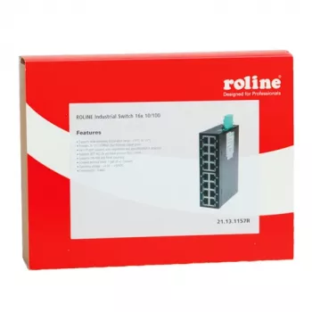 ROLINE Industrial Fast Ethernet komutators 5 portu 10/100Mbps nevadāms DIN-sliedes IP30