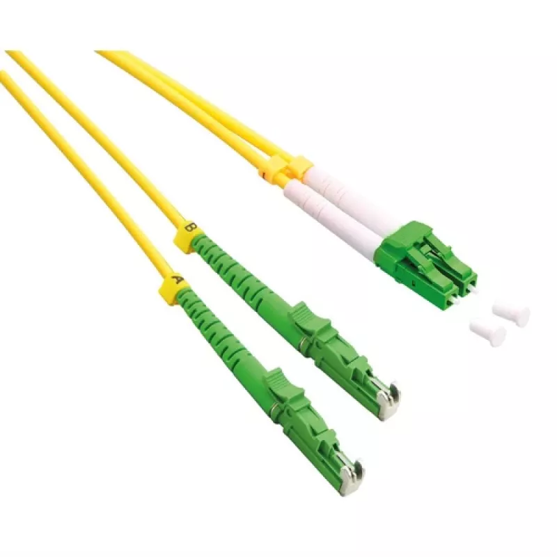ROLINE OS2 vienmoda duplex optiskās šķiedras savienojuma kabelis, LSH/APC uz LC/APC, 9/125µm, LSOH, dzeltens, 2m