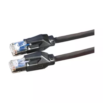 Rotronic-Secomp Dätwyler Cat.6 Class E S/FTP CU 7702 Flex LSOH Hirose TM21 Patch Cable, 3 m, Melns
