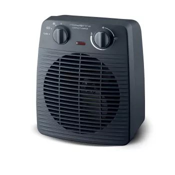 Rowenta SO2211 keramiskais ventilatora sildītājs 2000W ar regulējamu termostatu, melns/pelēks