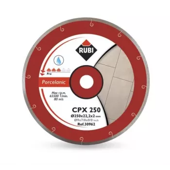 RUBI CPX Diamond Blade 250 x 25,4mm PRO Porcelāna keramikai