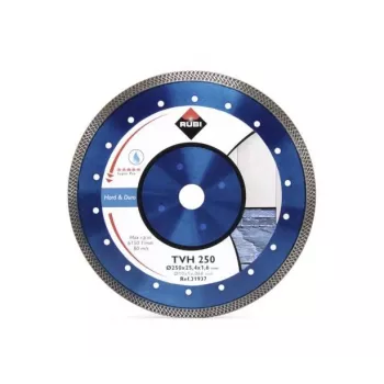 RUBI TVH 250 SUPERPRO Dimanta Disks 250 mm Nepārtraukta Mala Slapjai Griešanai Porcelānam, Keramikai, Granītam