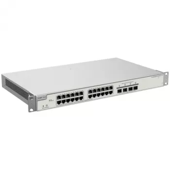 Ruijie Reyee RG-NBS3200-24GT4XS-P-V2 24 portu Gigabit PoE+ komutators ar 4 x 10G SFP+ augšupsaitēm, 370W budžets, Layer 2+ pārvaldāms