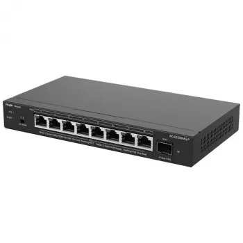 RUIJIE RG-ES209MG-P 8-Port Gigabit PoE+ Smart Managed Switch ar 1 SFP Uplink, 120W Budžets, Bezdzes, Reyee Cloud