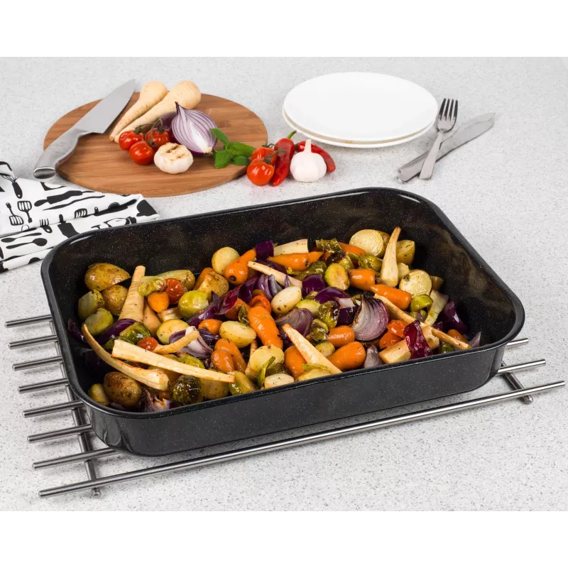 Russell Hobbs CW114311 VIT Emaljēta 42cm Dziļā Cepamā Panna - Melna