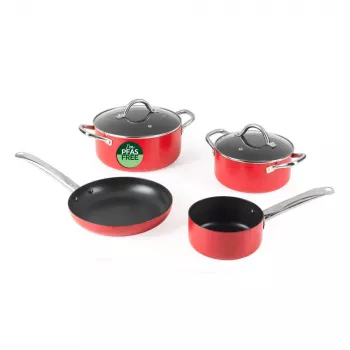 Russell Hobbs RH03821 Riviera 4-daļīgs katlu komplekts, sarkans