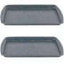 Russell Hobbs RH03858 Nightfall Stone Cepešpanna 2 gab., oglekļa tērauds, nepiedegoša, cepeškrāsns droša līdz 230°C, taisnstūrveida, tumši pelēka/melna
