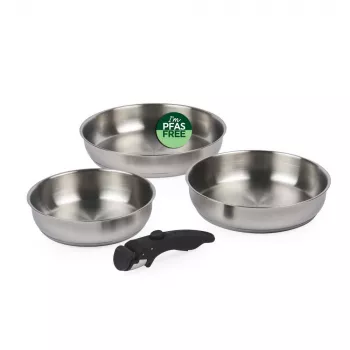 Russell Hobbs RH04033 Nerūsējošā tērauda 4-daļīgs Smart Clip pannu komplekts