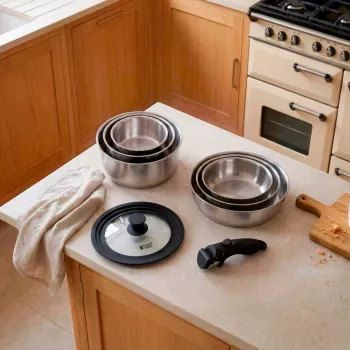 Russell Hobbs RH04041 Nerūsējošā tērauda 8 daļu Smart Clip Trauku komplekts