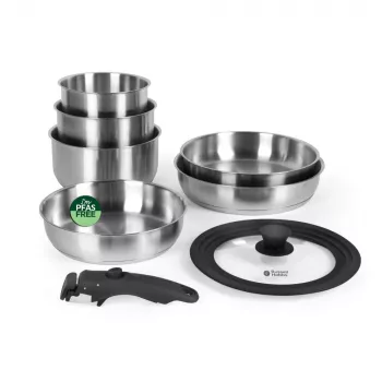 Russell Hobbs RH04041 Nerūsējošā tērauda 8 daļu Smart Clip Trauku komplekts