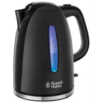 Russell Hobbs Textures Plus 22591-70 elektriskā tējkanna, 1,7L, 2400W, melna teksturēta & spīdīga