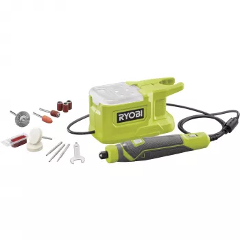 RYOBI ONE+ 18V Bezvadu rotējošais instruments RRT18-0 ar 15 piederumiem