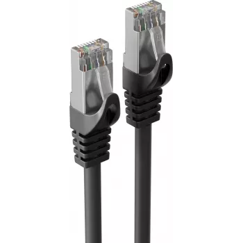 S CONN MAXIMUM CONNECTIVITY industriālais PUR Cat.7 S/FTP RJ45 komutācijas kabelis, melns, 2,0m 08-39035