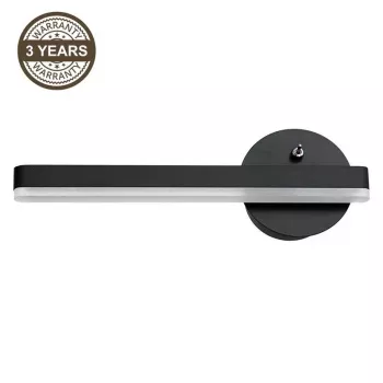 Safi 6W 4000K LED sienas lampa melna