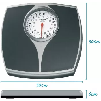 Salter 148 BFEU12 mehāniskie svari - balti, 130 kg ietilpība, analogā ciparnīca