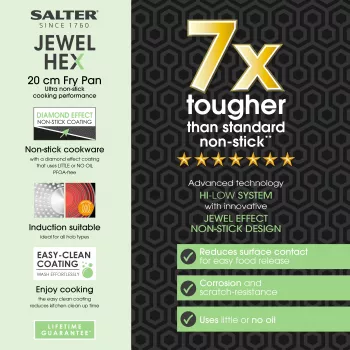 Salter BW11619SA3 Jewel Hex 20cm Cepamā Panna