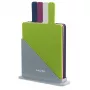 Salter Cosmos 4-Piece Chopping Board Set with Storage Stand, Multicoloured (Grey, Green, Blue, Red)