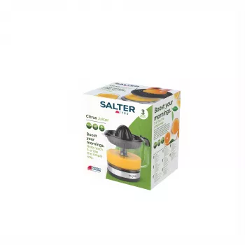 Salter EK5025FVDE elektriskais citrusaugļu spiedes aparāts, 60 W, 1,2 L, melns/sudrabs
