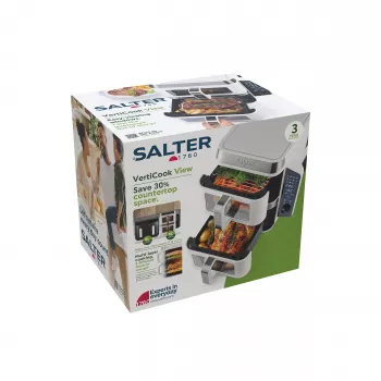 Salter EK6534WHTVDE VertiCook View Air Fryer Cepeškrāsns 11L 1800W Balta