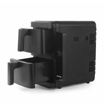 Salter EK6642VDE VertiCook Ultra Vertikālais Veselīgais Grils un Gaisa Friterators, 1500 W, Melns un Sudrabs
