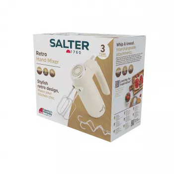 Salter EK6684CRMVDE Retro rokas mikseris 250W Cream