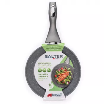 Salter Marblestone 20 cm Cepamā Panna, Pelēka – Kaltā Alumīnija Nepiedegošā Panna