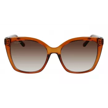 Salvatore Ferragamo SF1026S-261 Sieviešu kaķacsveida saulesbrilles Havana Brūns gradients 54mm
