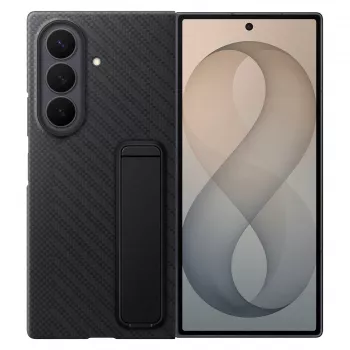 Samsung EF-XF976SBEGWW Carbon Standing Case Galaxy Z Fold8 Ultra — melns, S Pen slots, statīvs