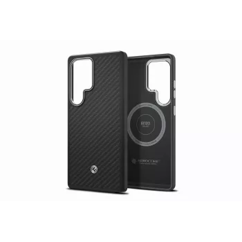 Samsung Enzo Aramid korpuss Galaxy S25 Ultra - melns sudraba