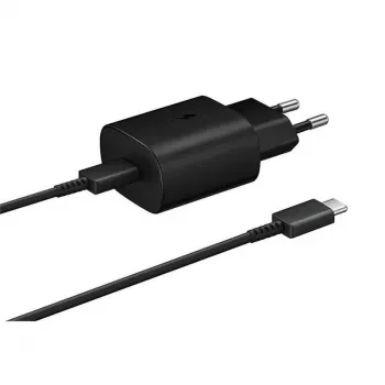 Samsung EP-TA800EBE + EP-DG980BBE 25W Travel Charger and USB-C to USB-C Data Cable Black (Bulk)