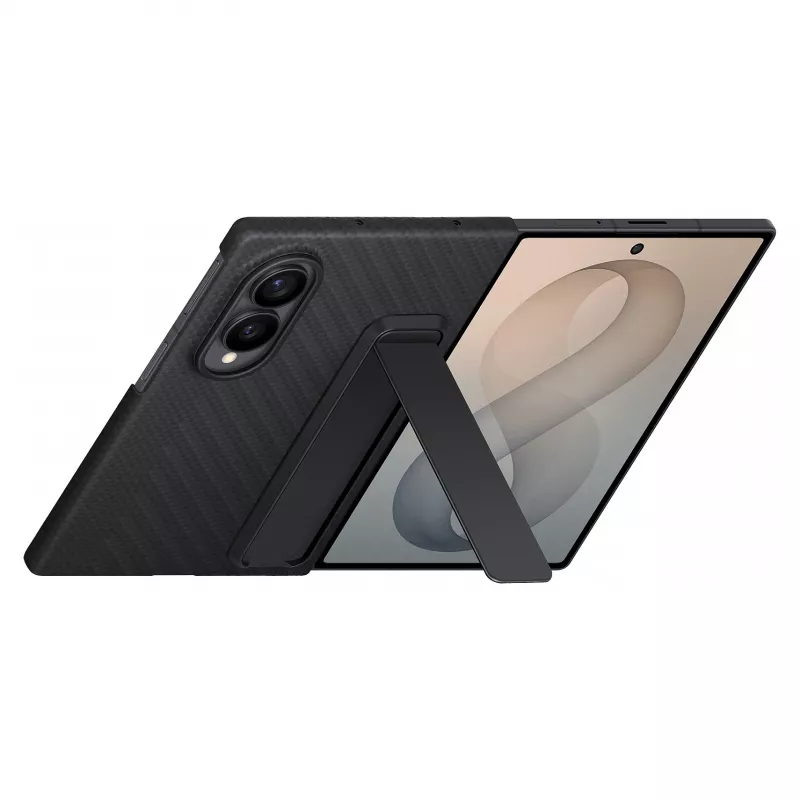 Samsung Galaxy Z Fold8 Carbon Standing Case ar statīvu – Melns, EF-XF971SBEGWW