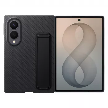 Samsung Galaxy Z Fold8 Carbon Standing Case ar statīvu – Melns, EF-XF971SBEGWW