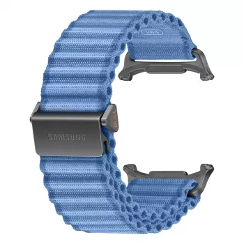 Samsung Trail Band Galaxy Watch Ultra/2, zils, 22mm fluoroelastomer, titāna G-āķis