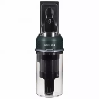 Samsung VS70H25WFT/GE bezvadu kāta putekļsūcējs, bez maisa, 0.8L, 150W sūkšanas jauda, 40min darbības laiks, HEPA filtrācija, liekts rokturis