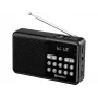SANDBERG Speaker Radio FM+BT Recharge pārnēsājams Bluetooth skaļrunis ar FM radio, AUX, USB, MicroSD, 6W, melns