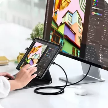 SATECHI Thunderbolt 5 Pro Kabelis 1m USB-C uz USB-C – 120Gbps, 240W, Melns