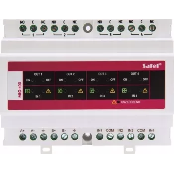 SATEL Konvencionālais ieejas un izejas modulis (adresējamai vadības panelim) MIO-400